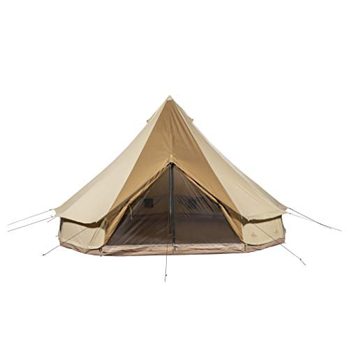 TETON Sports Sierra 12 Canvas Bell Tent; Waterproof 6 Person Family Camping  Tent, Brown, New Sierra 12 Canvas Tent/ 12' x 12' (2012)