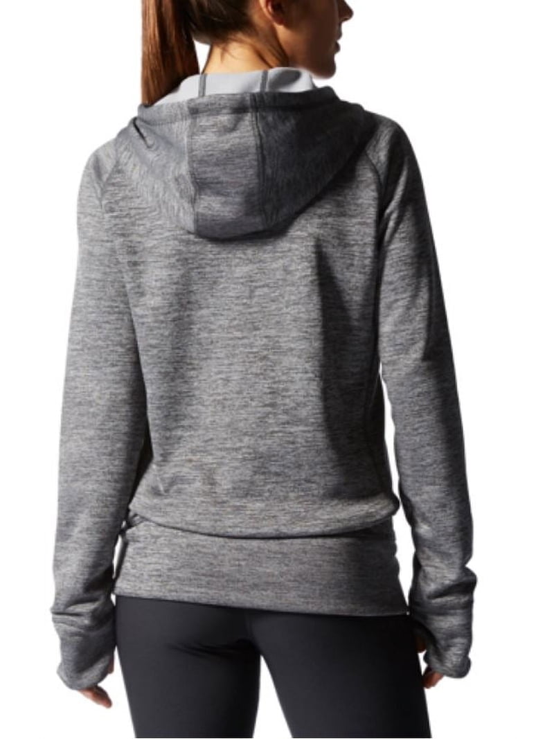 Sweat à Capuche Adidas Climawarm Femme – Noir, Taille L, Occasion Très Bon état, Coupe Loose