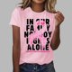 thumbnail image 1 of Fiudx Ofertas Flash Del Día Solo En Línea Mujer Verano Ocio Moda Estampado de Flores Cuello Redondo Manga Corta Top/Camisa, 1 of 4