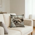 thumbnail image 4 of Virelaxpo Fun Pets Faux Embroidery Pillow Cover 45x45cm, Decorative Cushion Cover for Sofa Bed Living Room Home Decor with Cute Animal Theme Designs, 4 of 6