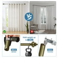 thumbnail image 4 of Urbanest Adjustable Double Curtain Rod Set Metal with Decorative Round Urn Finials, Heavy-Duty, 84"-120", Antique Gold, 4 of 6