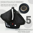 thumbnail image 6 of Baby Car Seat Cover for Babies,Patented Waterproof Baby Car Seat Cover for Boys & Girls,Infant Car Seat Cover Canopy for Girls,Windproof Car Seat Canopy for Boys, Keeps Babies Warm and Cozy (Black), 6 of 9