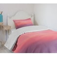 thumbnail image 4 of Ambesonne Coral Quilted Bedspread Set 2 Pcs, Vanilla Sky, Twin Size, Pale Pink Coral Lilac, 4 of 6
