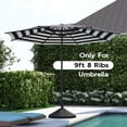 thumbnail image 4 of Abba Patio 9ft Lyon Outdoor Patio Umbrella Cover Replacement, 8 Ribs, Black & White Stripe, 4 of 5