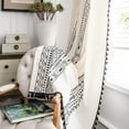 thumbnail image 3 of Bohemian Window Curtain Panel with Tassles Rod Pocket Colorful Vintage Semi-Blackout Cotton Linen Darkening Drapes for Bedroom Dining Living Room, 3 of 6