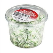 Office Snax Starlight Mints, Spearmint Hard Candy, Individual Wrapped, 2 lb Resealable Tub
