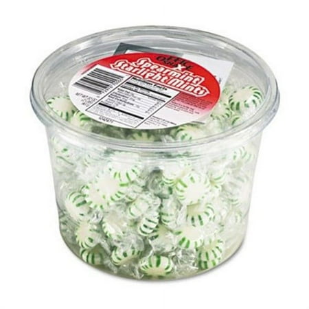 Office Snax Starlight Mints, Spearmint Hard Candy, Individual Wrapped, 2 lb Resealable Tub