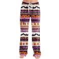 thumbnail image 2 of Womens Pajama Pants Halloween Bat Print Stretch Elastic Waist Casual Sleep Pants, 2 of 5