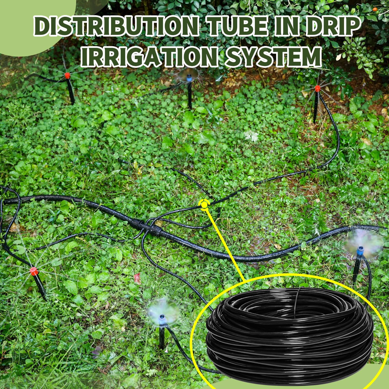 50/ 100/ 240FT Drip Irrigation System Kit Automatic Garden Watering System for Plant Greenhouse Yard Lawn