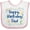 White and Pink, variant on Inktastic Happy Birthday Dad Boys or Girls Baby Bib