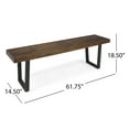 thumbnail image 6 of LiviNest Outdoor Wooden Bench: Modern Acacia Wood & Metal Leg Garden Seating - Large 61.75 Inch Patio Furniture for Outdoor Dining & Relaxation Space, 6 of 6