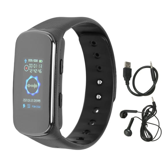 Grabadora de voz con reducción de ruido, función MP3 HIFI, diseño desmontable, activada por voz, para corte, 8 GB