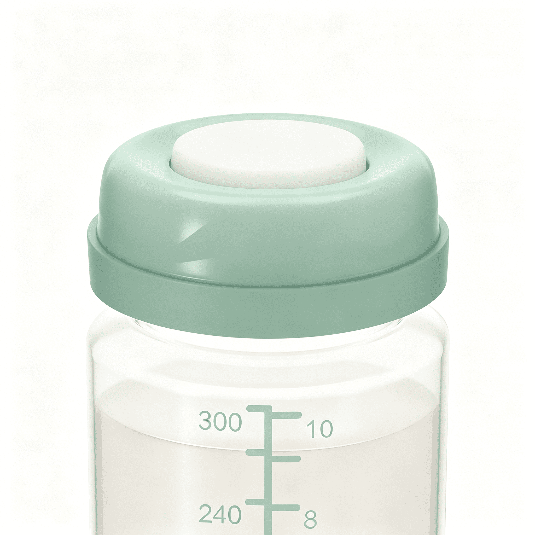 XIRQI 2026 New 10Oz Breast Milk Storage Bottle,Collection Bottle Container for Fridge,Pumping Bottles Compatible with Wide Neck Flange for Home,Daycare,Travel,Hospital,4Pcs