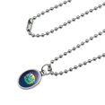 thumbnail image 2 of Water Polo Ball H2O Antiqued Oval Charm Pendant with Chain, 2 of 3