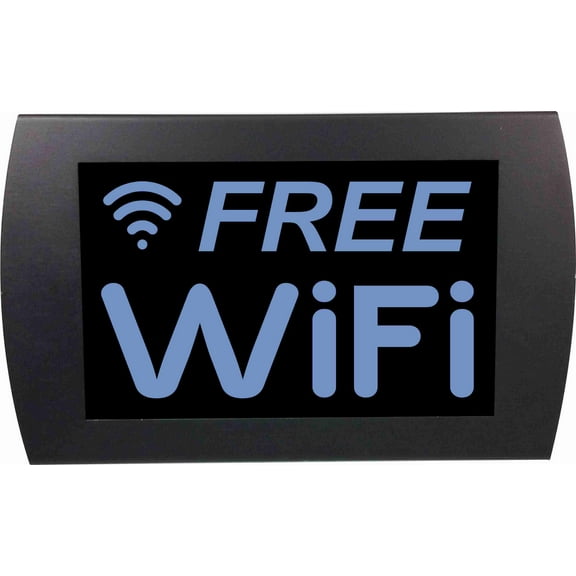 AMERICAN RECORDER - "FREE WIFI" LED Lighted Sign