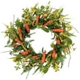 thumbnail image 2 of Northlight Floral Easter Artificial Wreath with Spring Carrots - 22", 2 of 7