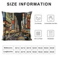 thumbnail image 5 of Heduofu Cities of States Throw Pillow Cushion Cover, Colorful Downtown New York Illustration Comic Book Art Style Artwork, Decorative Square Accent Pillow Case, White, 5 of 5