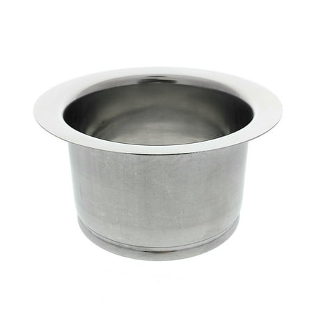 Kitchen Extended Sink Flange, Deep Polished Stainless Steel Flange For Insinkerator Garbage Disposals And Other Disposers That Use A 3 Bolt Mount and A Thicker Sink, By Essential Values