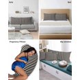 thumbnail image 6 of Black Striped Body Pillow Covers, Modern Simple Farmhouse Beige Vintage Soft Bed Throw Pillowcases Breathable Cooling Long Lumbar Body Pillow Sham Cover for Bed Sofa 20''x54'', 6 of 7