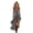 Dark Gray, variant on Women's Bohemian Halter Maxi Dress Ruffled Highlow Asymmetrical Hem Back Cross Adjustable Shoulder Strap Side Zip Casual Dress