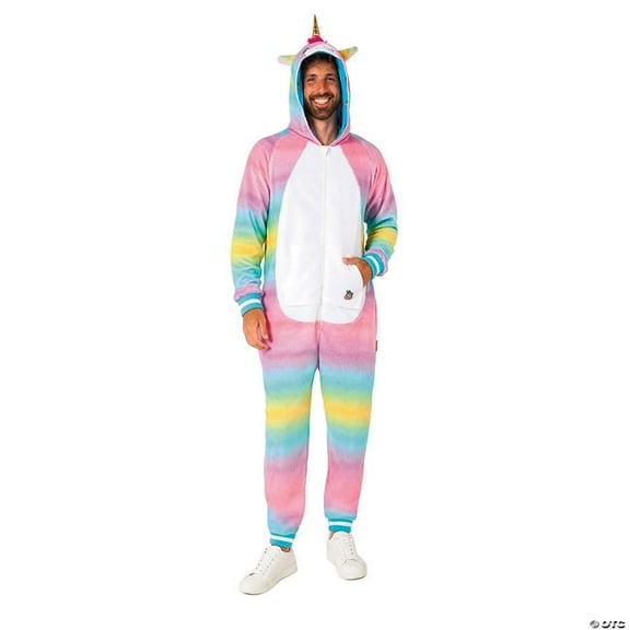 Morris Costumes OSAO1017L Unicorn Hooded one piece Costume for Adults - Large