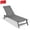 Gray, variant on Seizeen Outdoor Chaise Lounge, Patio Lounge Chair with Wheels All Weather, Five-Position Adjustable Lounge Chair for Poolside Deck Porch Backyard, Gray Aluminum Frame Outdoor Furniture