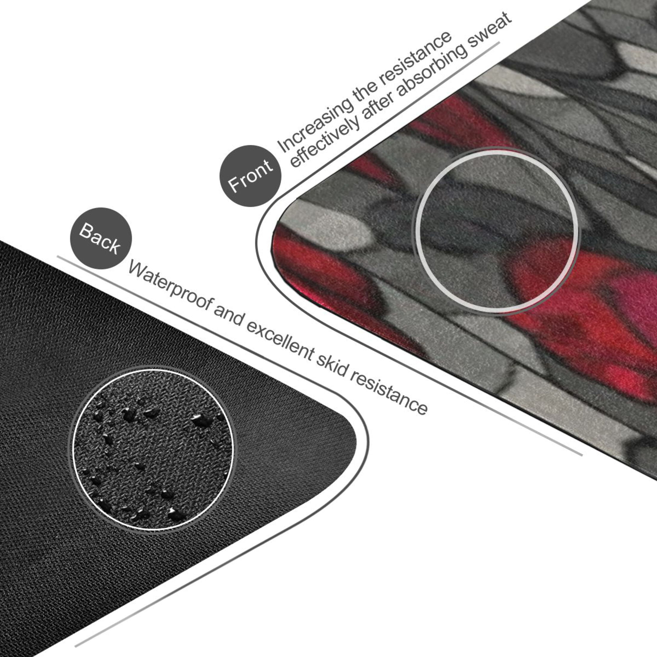 BZSMCE Yoga Mat Women Fitness Mat Crimson Rose Noir Pattern