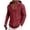 #444-Wine, variant on Ceisia Men's Solid Color Casual Linen Hooded Top with Half-Button Placket Long Sleeve Breathable Spring Summer Shirt Light Blue Gifts for Father 1X