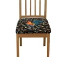 thumbnail image 2 of Rooster Flower Square Chair Cushion Cover for Dining Office Stain Resistant Chair Seat Slipcover Home Chair Accessories Stylish Upholstered Chair Seat Covers, 2 of 5