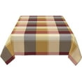 thumbnail image 4 of Checkered Fall Rectangle Tablecloth 60x104 Inch,Red Brown Harvest Plaid Table Cloth,Stain Resistance Polyester Autumn Country Table Covers for Kitchen Dining,Small Tablecloth for Parties Picnic, 4 of 7