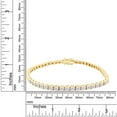 thumbnail image 4 of AFFY 1 CT Round Cut White Natural Diamond Tennis Bracelet In 14k Yellow Gold Over Sterling Silver- 8.5", 4 of 5