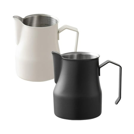

Milk Frothing Jug Stainless Steel for Hot Chocolate Home Restaurant 500ml +Milk Frothing Jug Stainless Steel for Hot Chocolate Beige 350ml Black 500ml as described