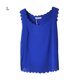 thumbnail image 1 of Chaleco sin mangas Mujer Lado ondulado Casual Top suelto Camiseta de color sólido, Azul, L Inevent AP001317-12, 1 of 6