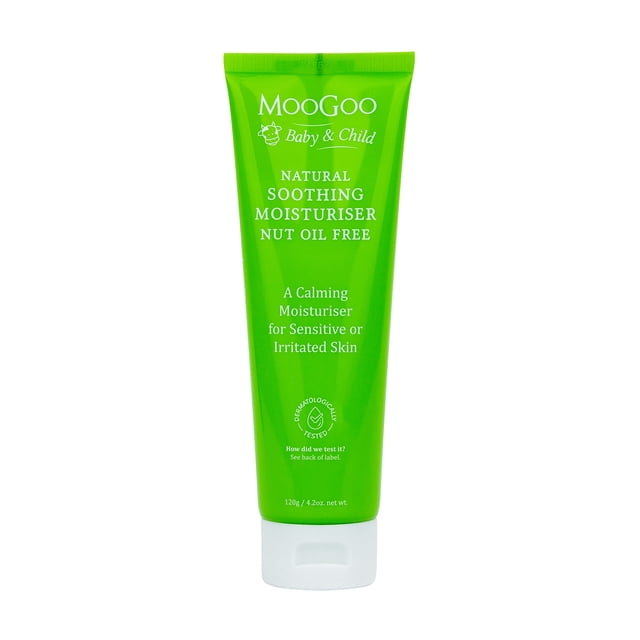 MooGoo Soothing Moisturizer Nut Oil Free - Una crema hidratante nutritiva suave para la piel delicada y sensible del bebé - Hidratante natural sin crueldad animal, sin parafina, sin lácteos, para rost