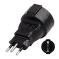 thumbnail image 1 of Eu Standard 16a 250v Swiss 3pin Round Male To Female Power Supply Adapter, 1 of 5