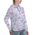 thumbnail image 6 of Lsque Purple Butterfly Pattern Casual Women's Hoodie,Hooded Sweatshirt with Kangaroo Pocket,Pullover Hoodie with Eye-catching Drawstrings-X-Large, 6 of 7
