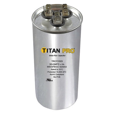 

Dual Run Capacitor 50/5 MFD 4 7/16 H