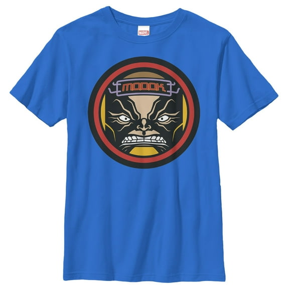 Boy's Marvel MODOK Circle Graphic Tee Royal Blue X Large