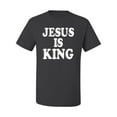thumbnail image 2 of Jesus Is King Bible Scripture | Mens Christian Graphic T-Shirt, Charcoal, X-Large, 2 of 3
