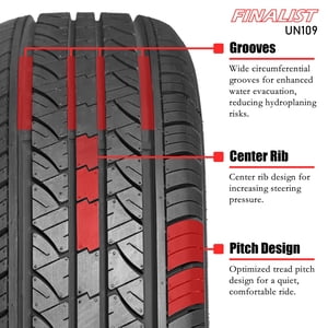 Finalist Set of 4 Finalist UN109 All Season 175/65R14 82H Passenger Tires 175/65/14 (Tire Only) Sansujyuku sansujyuku.com