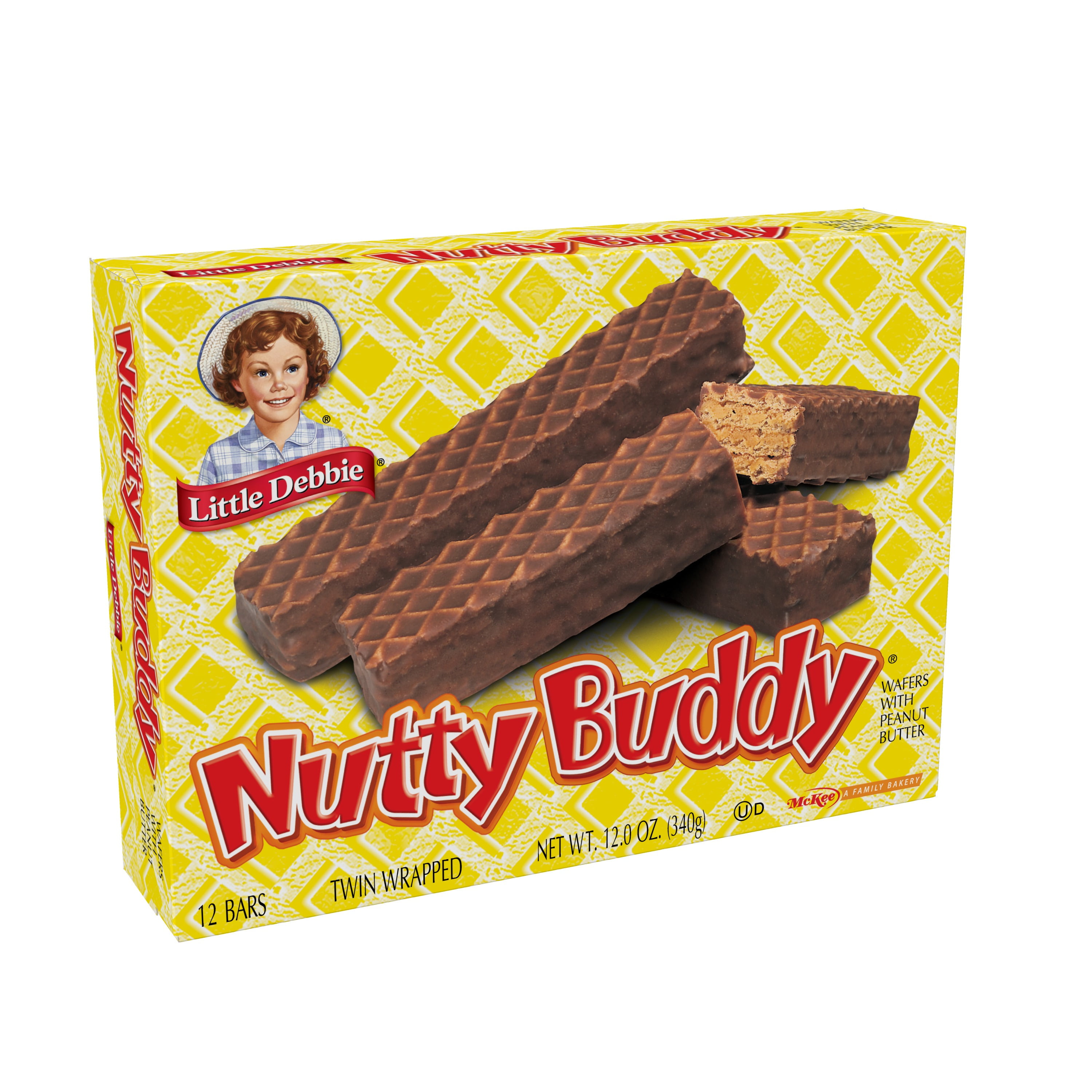 Little Debbie Nutty Buddy Peanut Butter Wafer Bars, 8 Boxes