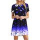 thumbnail image 1 of Vestido de Manga Corta para las Mujeres Casual Impreso Cuello Redondo, Vestido de las Señoras para la Primavera Y el Verano de Uso Diario, 1 of 9