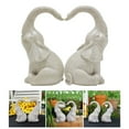 thumbnail image 2 of Love Elephant Garden Statue Resin Sculpture for Couples and Families Charm Decoration for Indoor and Outdoor Setting, 2 of 20
