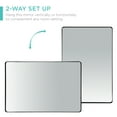 thumbnail image 3 of Best Choice Products 24x36in Recessed Bathroom Vanity 2-Way Wall Mirror w/ Rounded Corners, Anti-Blast Film, 3 of 7