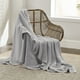 thumbnail image 3 of Manta de cama, 100% algodón, tejido gofrado, 130 x 180 cm, gris, 3 of 7