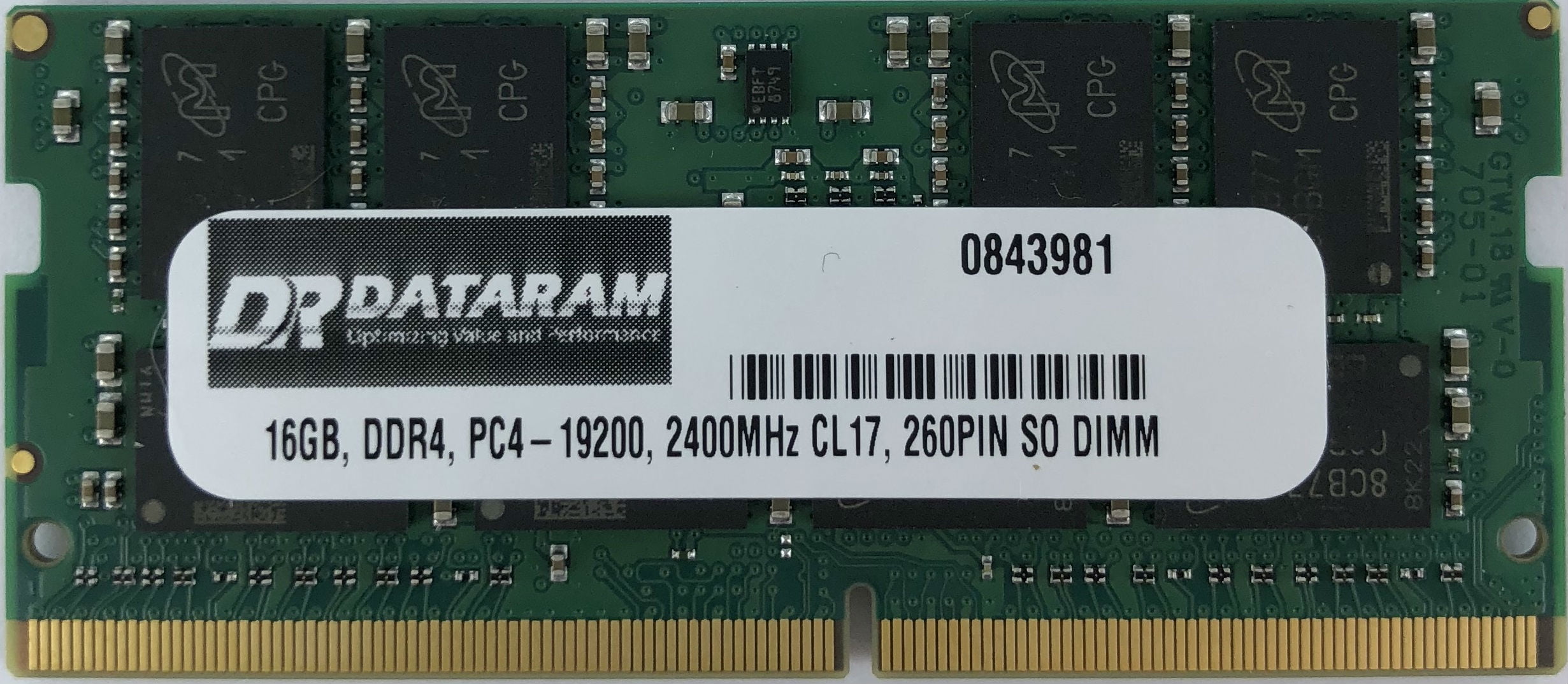 DATARAM 16GB DDR4 PC4-2400 SO DIMM Memory RAM Compatible with GIGABYTE P55W V7