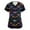 10# Black, variant on Halloween Scrub Tops Women Dressy Casual Blouses Short Sleeve Pumpkin Pattern Crewneck Loose Fit Fall Daily Shirts Tops Earthy Yellow XL