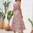 thumbnail image 4 of Summer Saving Wycnly Summer Dresses for Women Beach Fashion Elastic Waist A Line Tank Sundress 2024 Sleeveless V-Neck Floral Print Long Formal Dress Black m, 4 of 7