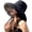 Black, variant on Women Wide Brim Summer Sun Hat Wired Edge Beach Bucket Fishing Hats Reversible Foldable Travel UV Protection