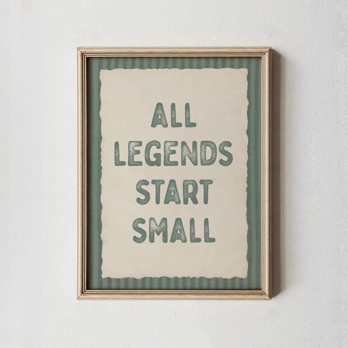 All Legends Start Small Sports Nursery Vintage Sport Playroom Boys Room Art